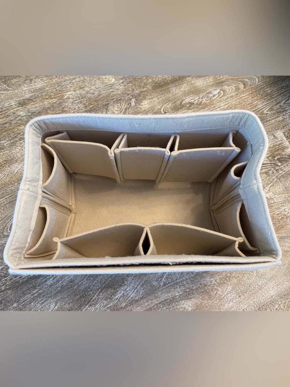 Beige Felt Storage Insert Organizer for Home or for Speedy 30 or NEVERFULL MM